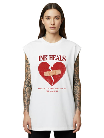 Ink Heals – Some Pain - Sleeveless Oversized Tee
