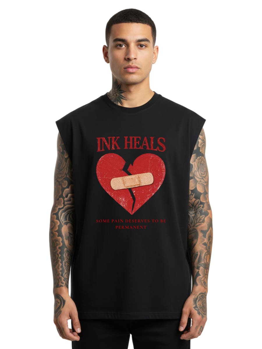 Ink Heals – Some Pain - Sleeveless Oversized Tee