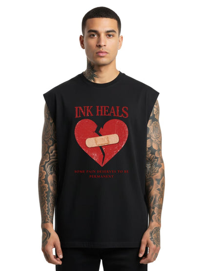 Ink Heals – Some Pain - Sleeveless Oversized Tee