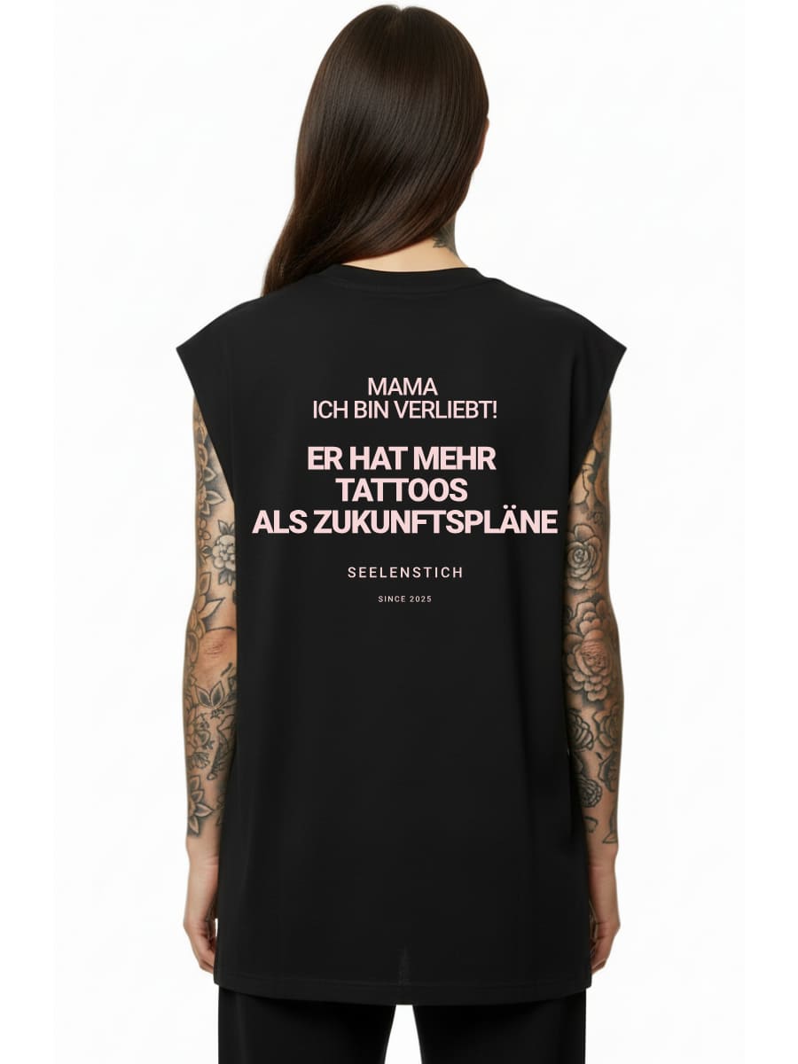 Mama, Ich Bin Verliebt! - Sleeveless Oversized Tee
