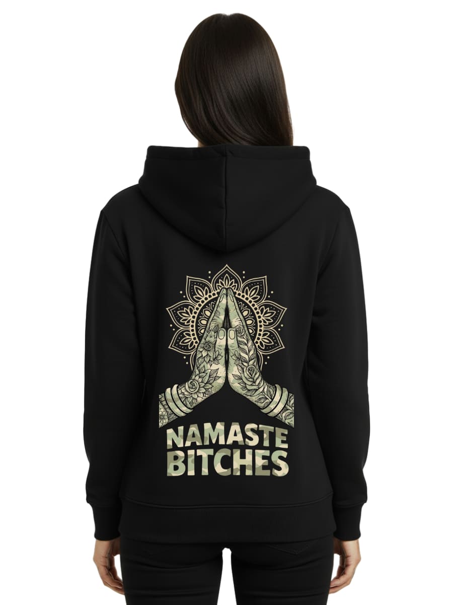 Namaste Bitches Camo - Premium Hoodie