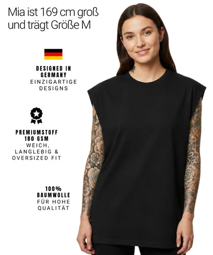 Namaste Bitches Mint - Sleeveless Oversized Tee (ohne Frontprint)