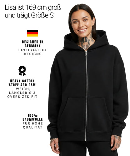 Namaste Bitches - Oversized Zipper Hoodie mit Reißverschluss