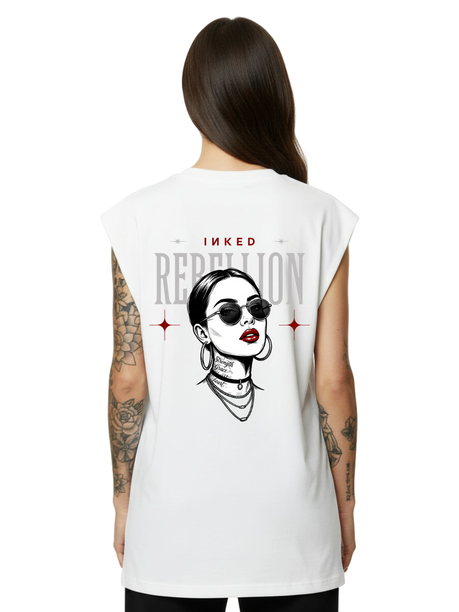 Inked & Rebellion - Sleeveless Oversized Tee