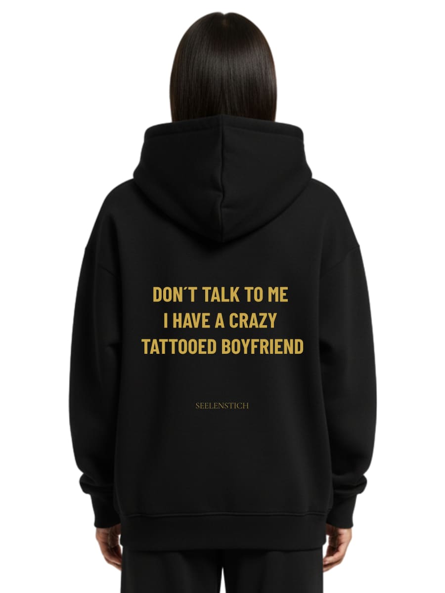 Don't Talk To Me - Oversized Zipper Hoodie mit Reißverschluss