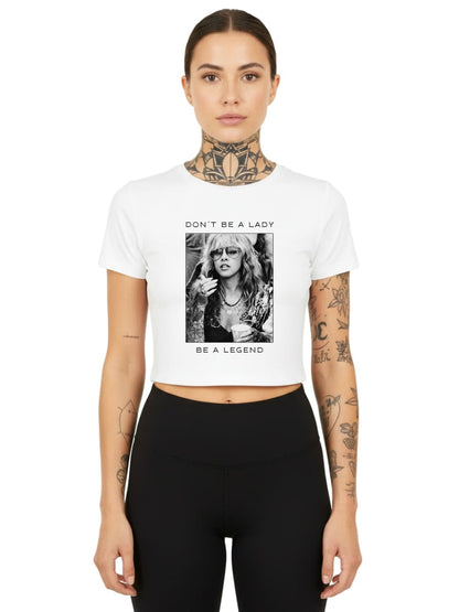 Vintage Tattoo Girl - Women's Cropped Tee