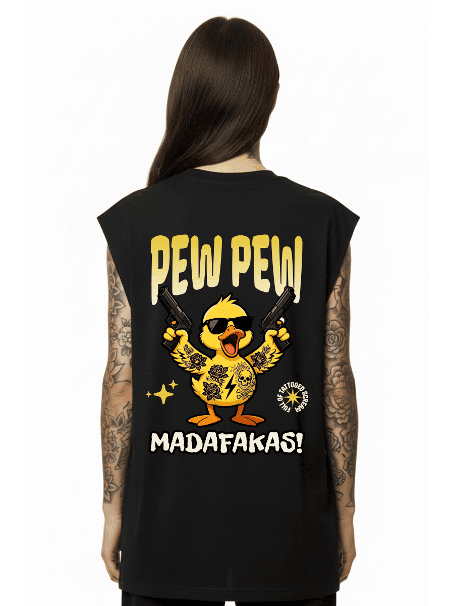 Pew Pew Madaf*kas - Sleeveless Oversized Tee