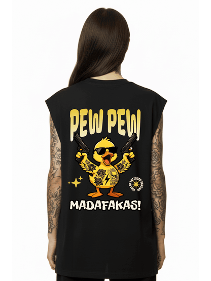 Pew Pew Madaf*kas - Sleeveless Oversized Tee