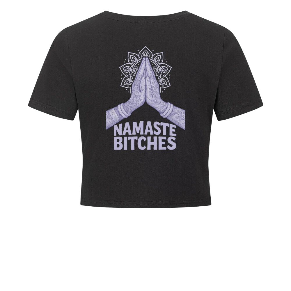Namaste Bitches Lavendel - Ladies Cropped Tee
