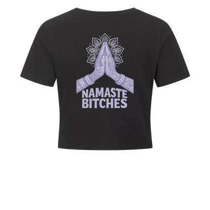 Namaste Bitches Lavendel - Ladies Cropped Tee