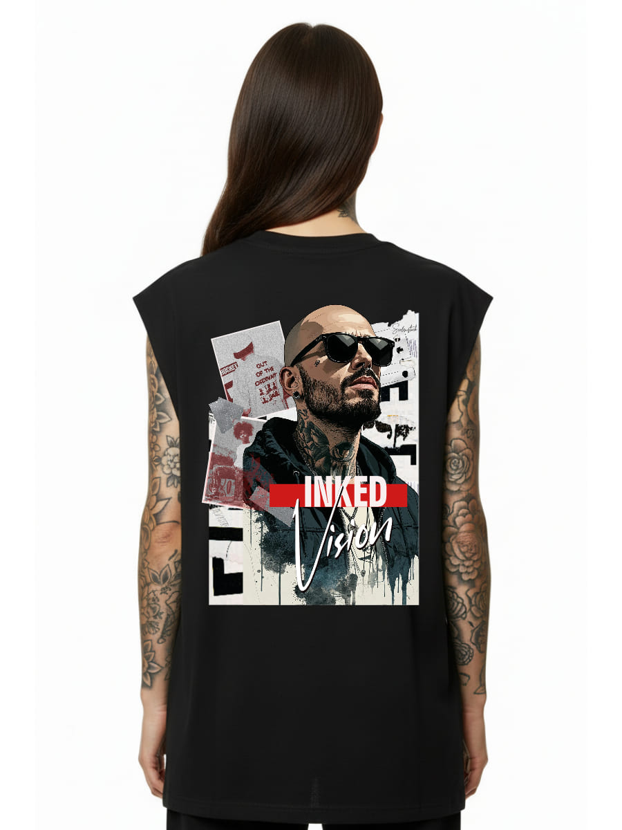 Inked Vision - Sleeveless Oversized Tee