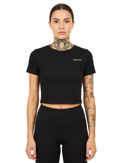 Namaste Bitches Mint - Ladies Cropped Tee