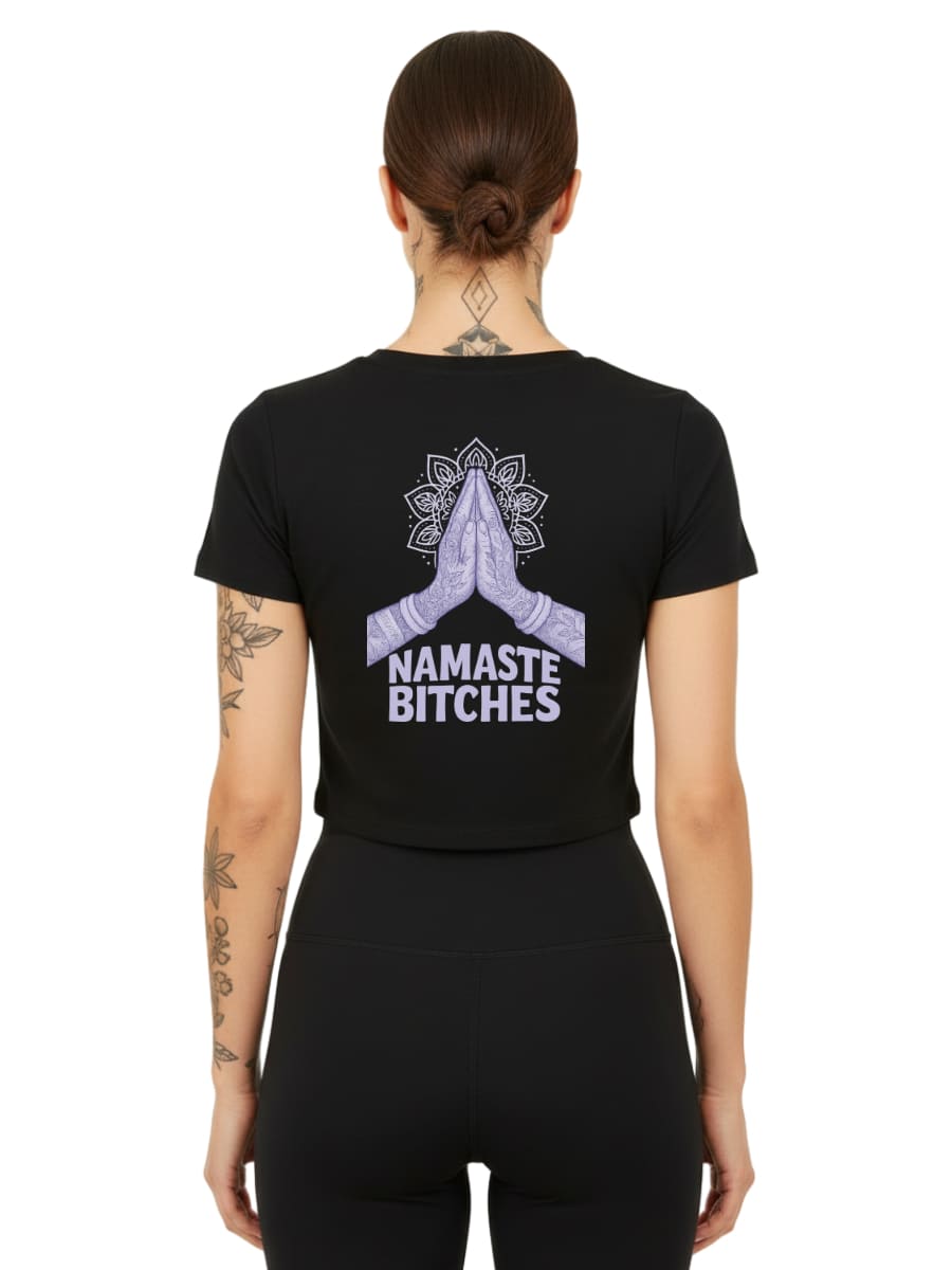 Namaste Bitches Lavendel - Ladies Cropped Tee