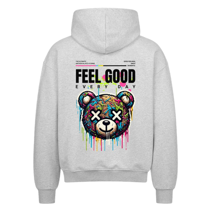 Feel Good Every Day - Oversized Zipper Hoodie mit Reißverschluss