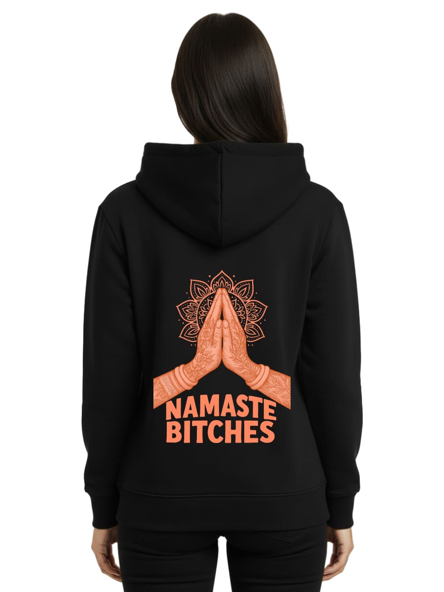 Namaste Bitches Orange - Premium Hoodie
