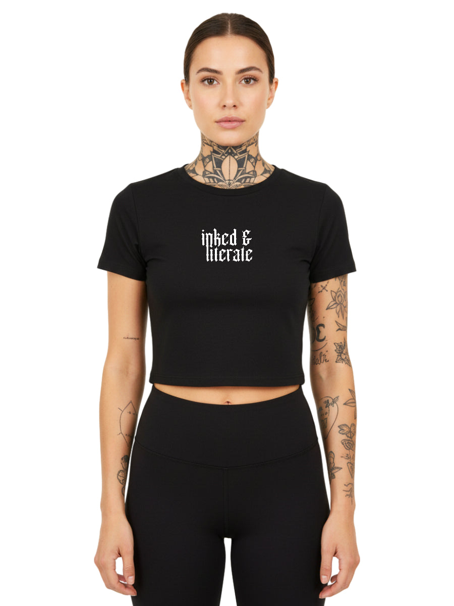 Inked & Literate - Ladies Cropped Tee
