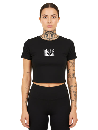 Inked & Literate - Ladies Cropped Tee
